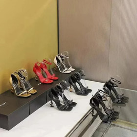 SAINT LAURENT LV Opyum patent leather buckle shaped high heels-2999  